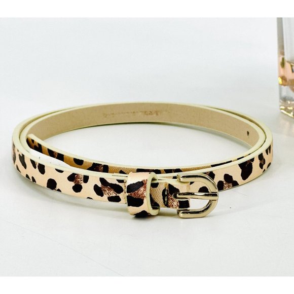 Old Navy Girl’s Belt Size Large 10/12 Tan Animal Print Length 35” - Picture 2 of 7